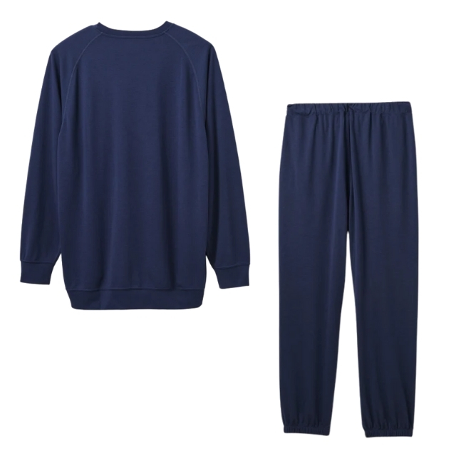 エレコム リカバリーウェア 上下セット ネイビー**