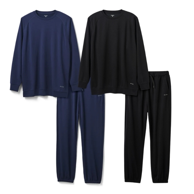 エレコム リカバリーウェア 上下セット ネイビー**