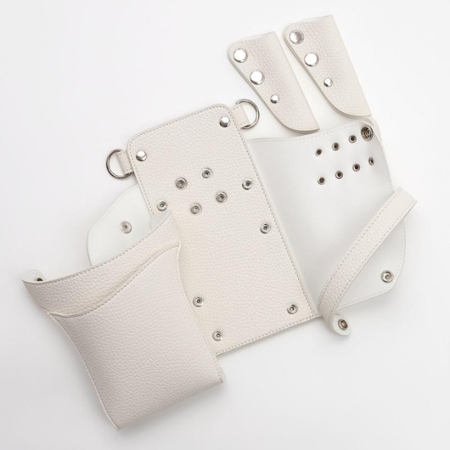 DEEDS シエーナ アイボリーホワイト シルバー金具 シボ素材