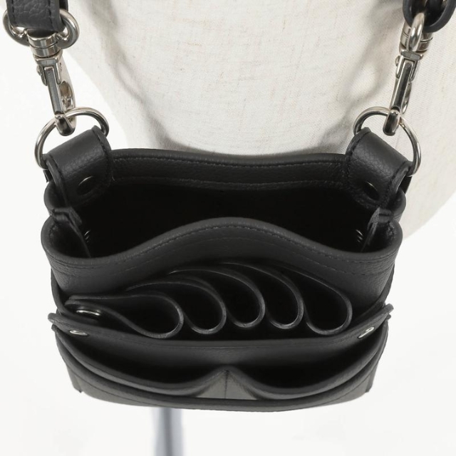 DEEDS ヴェネチア ブラック シルバー金具 シボ素材