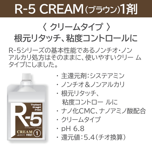 R-5 CMCトリートメントストレートクリーム 1剤 1000g