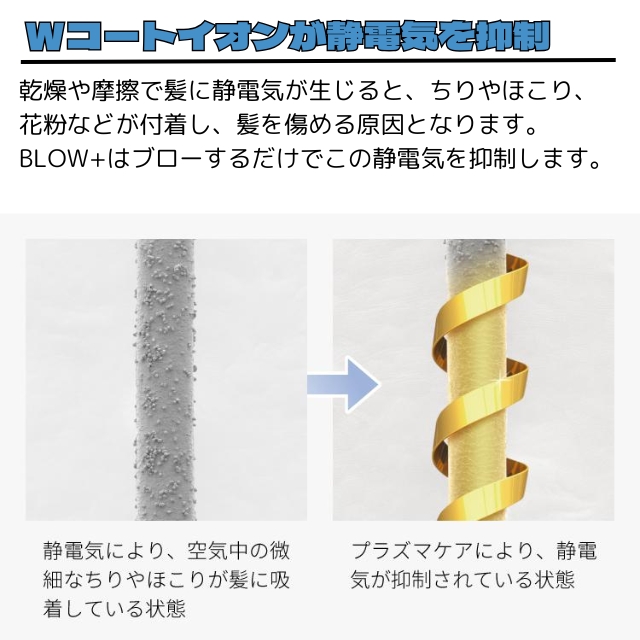 ワンダム プラズマイオンケアドライヤーBLOW+ ABD-702F**