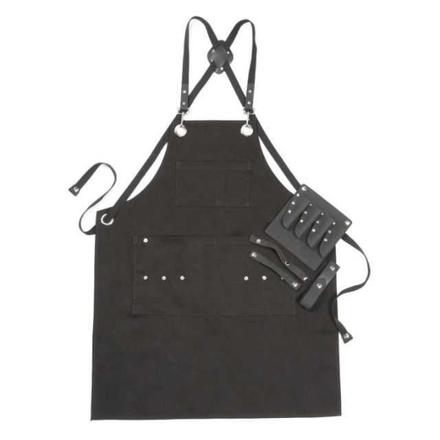 DEEDS コーデュラ シザーホルダー付きエプロン ブラック