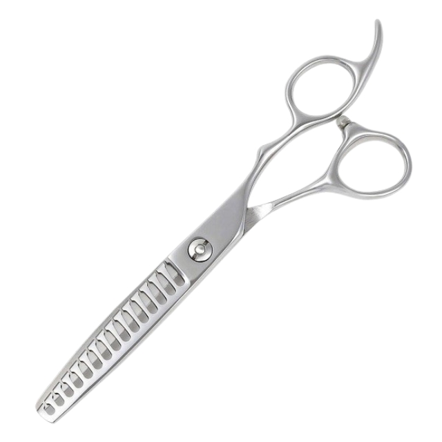 DEEDS 立体ハンドル615Tセニング 15目 溝無 フラット刃 6.0インチ スキ率50％前後