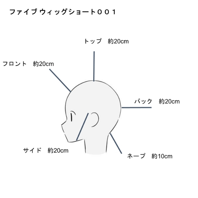 ファイブオリジナル ファイブウィッグ ショート 001