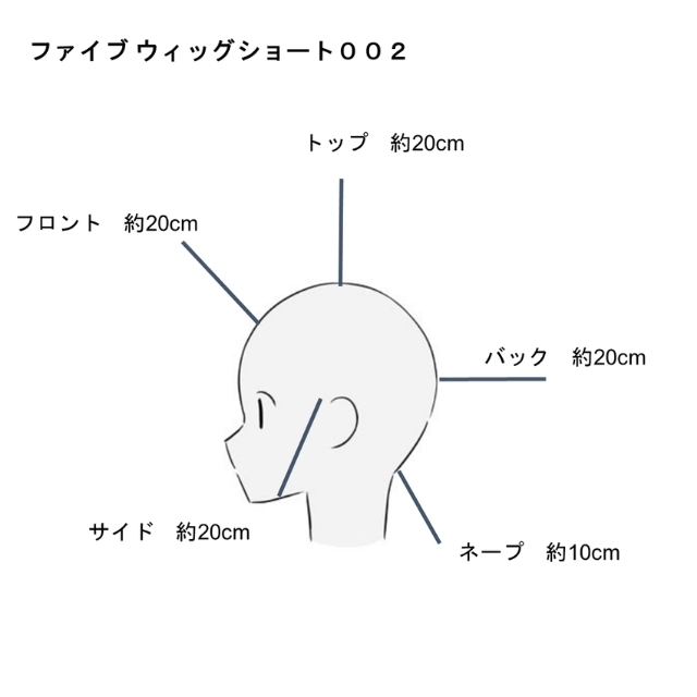 ファイブオリジナル ファイブウィッグ ショート 002