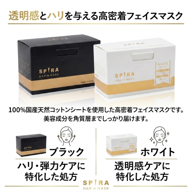 欲針フェイスマスク SPIRA ホワイト 30枚