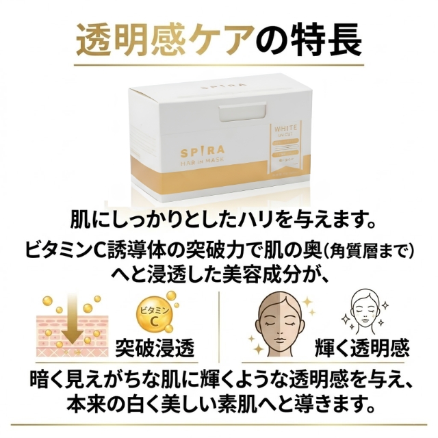 欲針フェイスマスク SPIRA ホワイト 30枚