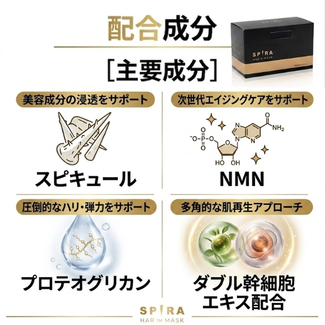 欲針フェイスマスク SPIRA ブラック 30枚