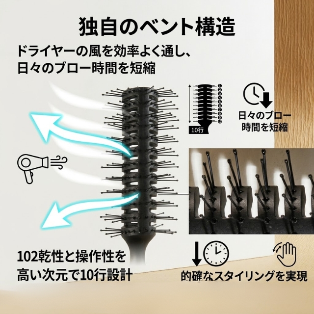 JRL ベントブラシ 10行 BR05