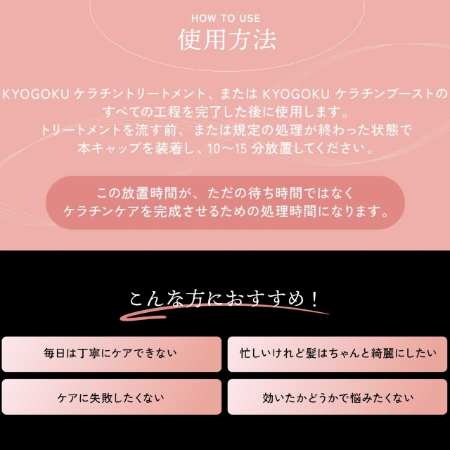 KYOGOKU ケラチン ヘアマスクキャップ