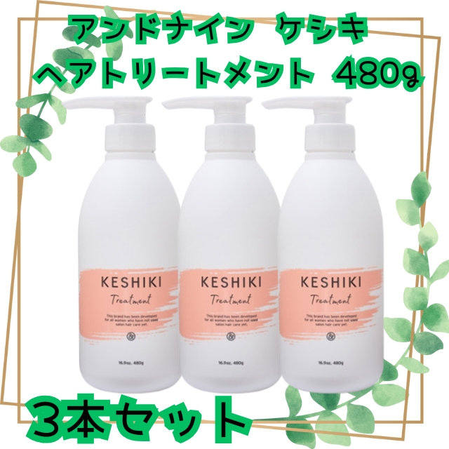 【特価】アンドナイン ケシキ ヘアトリートメント 480g 3本セット