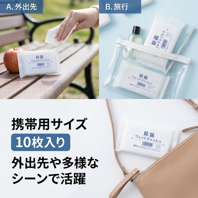除菌ウェットティッシュ 10枚入