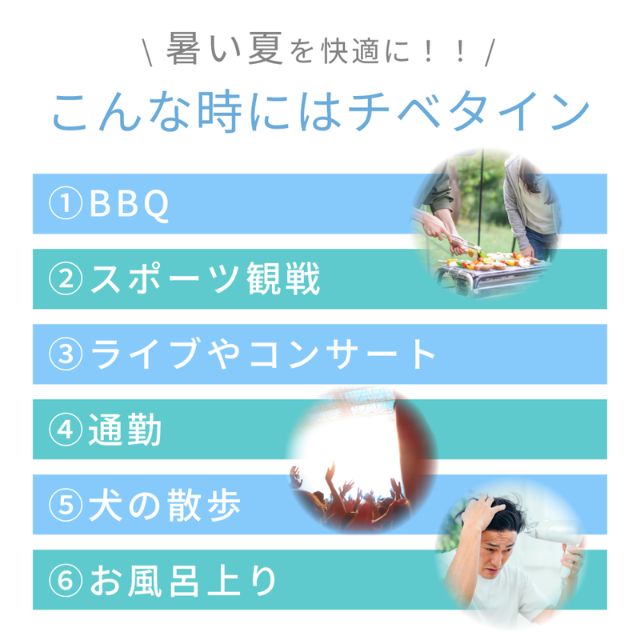 【特価】チベタイン 冷却プレート付パワフルハンディファン 6個セット