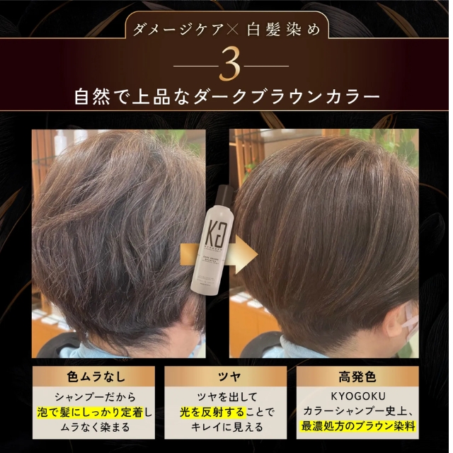 KYOGOKU カラーシャンプー ダークブラウン 200ml*