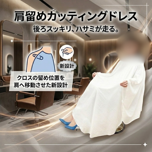 ワコウ 肩留めカッティングドレス