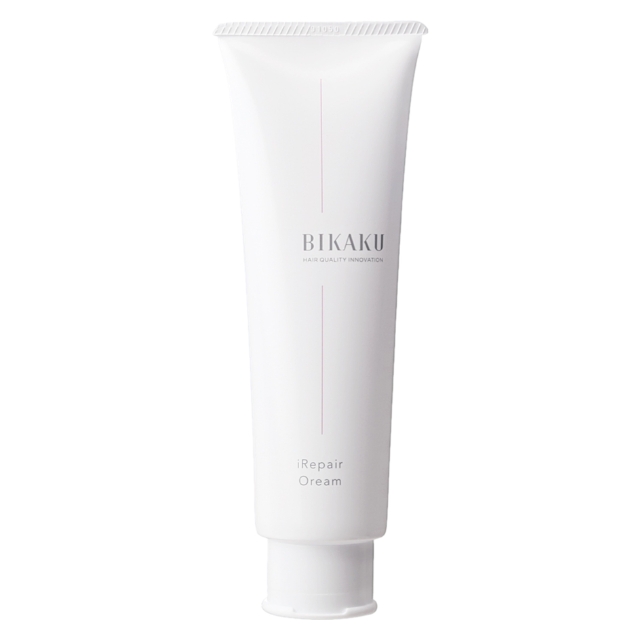 BIKAKU ビカク アイリペアオリーム。熱補修成分エルカラクトン配合でダメージ毛の広がりを抑える補修トリートメント。