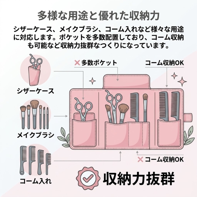 ポッケ サフィアーノ風 ロールケース PUレザー""