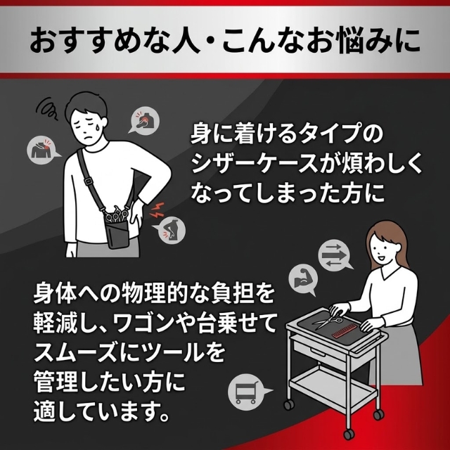 シザーケース マットタイプ ワゴン用 置き型""
