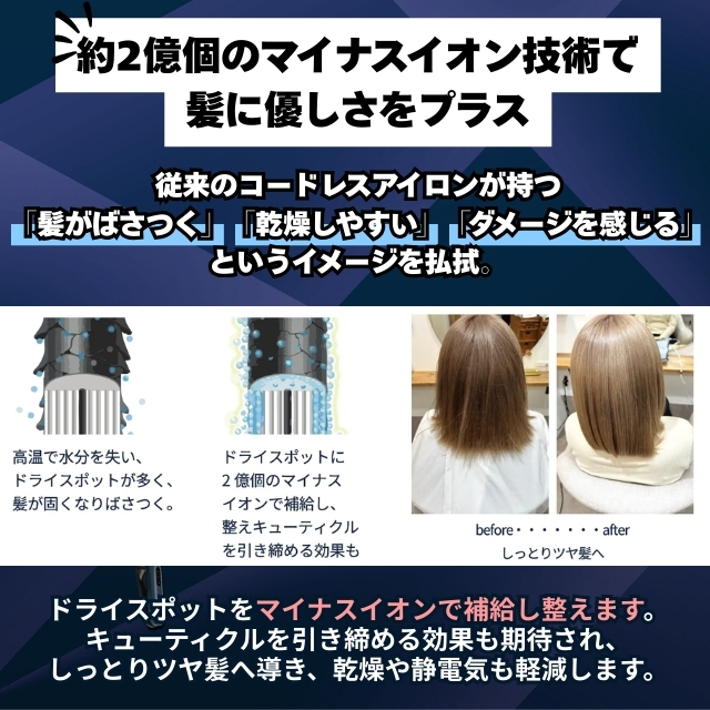 Jewelion ( ジュエリオン ) コードレスヘアアイロン**