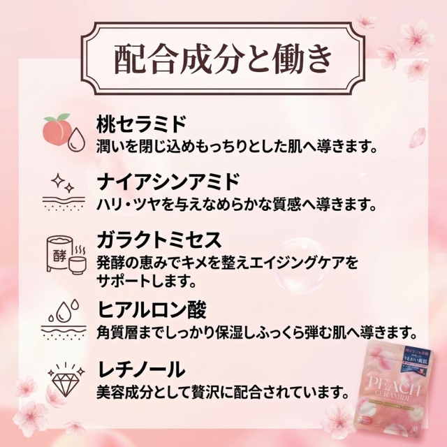 MD SKINLABO プレミアムケアマスク ピーチセラミド