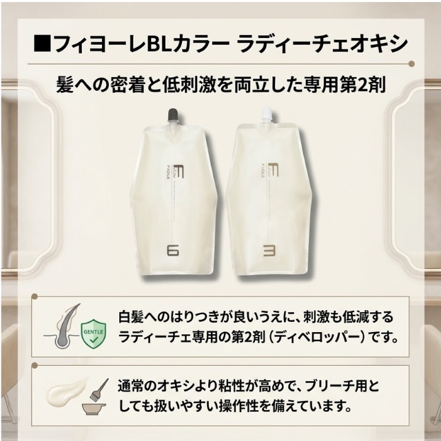 白髪染め用】フィヨーレ BLカラー ラディーチェ オキシ 2剤｜低刺激
