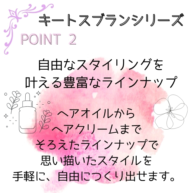 キートスブラン グロスモイスチャーヘアオイル