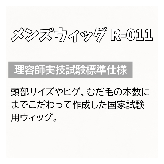 ユーカリ 理容師国家試験用 メンズウィッグ R-011
