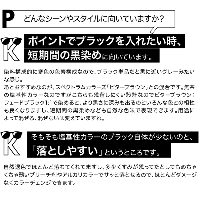 パイモア スペクトラムカラーズ フェードブラック 200g