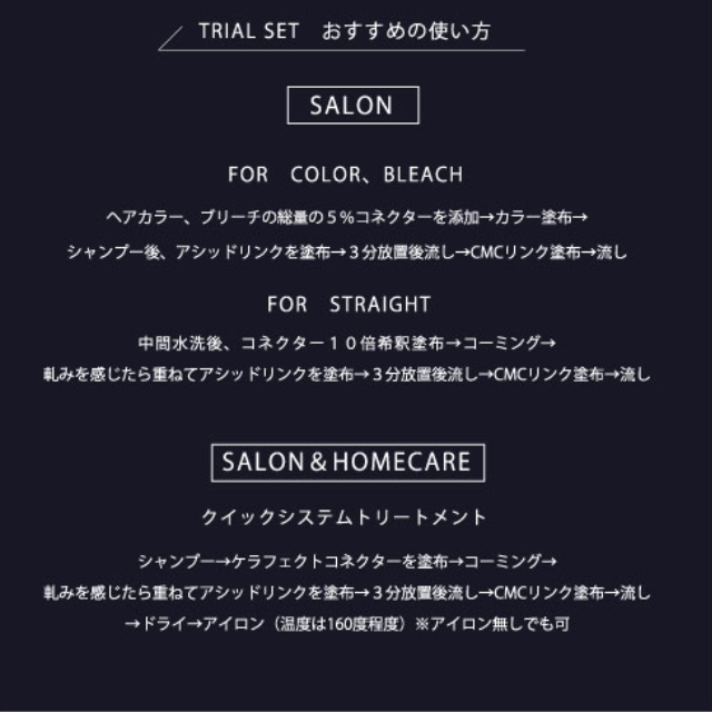 ケラフェクト コネクター/アシッドリンク/CMCリンクトライアル 各10g